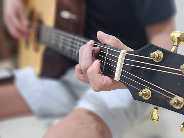 istock Close-up of acoustic guitar playing. 2231077365