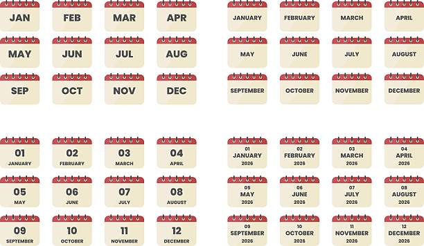 istock Set of calendar icon monthly format in various style 2231081366