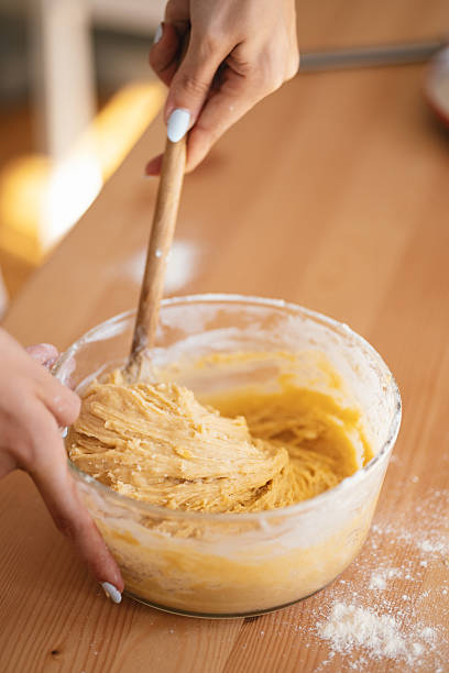 istock Stirring batter in glass bowl stock 2231085410