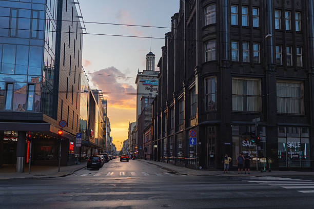 Riga,Latvia. 2 August 2025.Streets and architecture of center of Riga city
