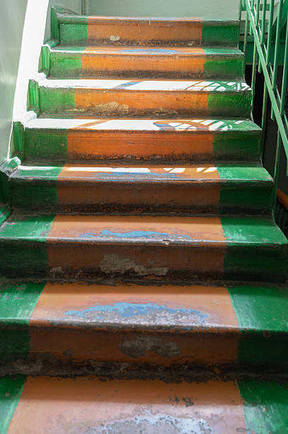 istock A Vibrantly Colorful Staircase Design Featuring both Wear and Tear Elements in its Aesthetics 2231093725