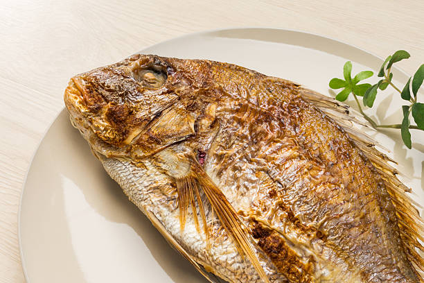 Traditional Japanese Salt-Grilled Sea Bream