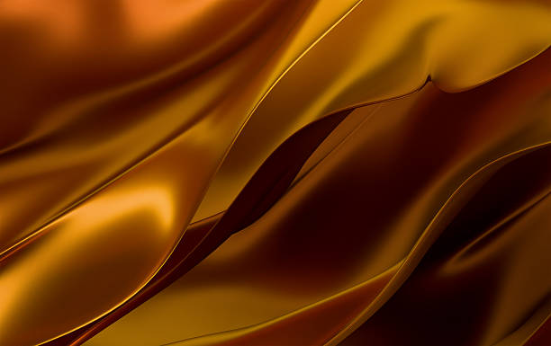 istock Luxury Shiny Bronze Silk Texture with Elegant Curves and Highlights 2231105159