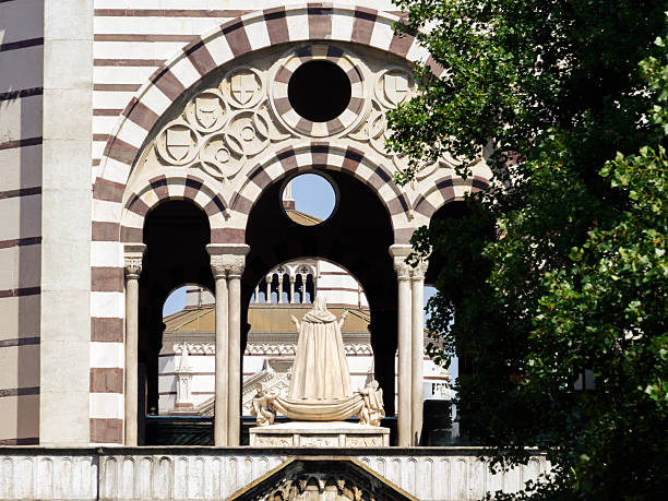Genoa, Italy - 17 August 2024: desperate angel crying on Ribaudo family tomb, 1920