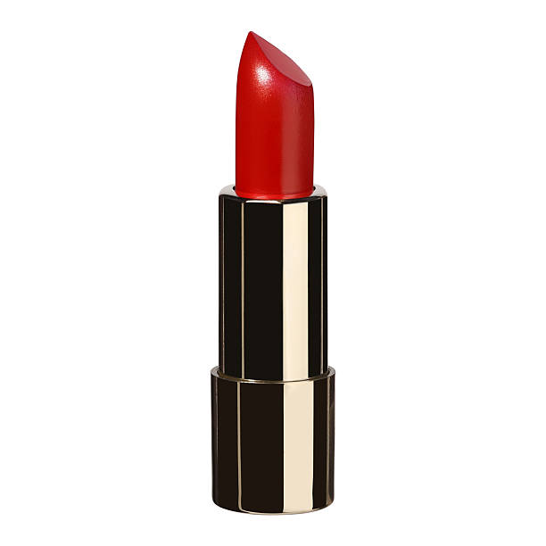istock Opened red lipstick on white background Element for design in makeup and beauty advertising 2231106150
