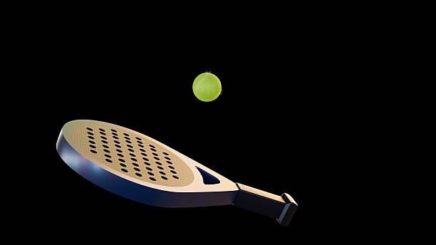 istock A 3d rendering of two metallic blue frame paddle rackets and a ball 2231112276