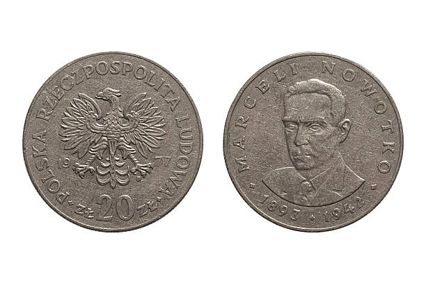 istock Polish Coin 20 Zloty 1977 on White Background 2231123036