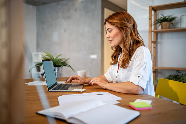 istock Businesswoman working from home office using laptop 2231129140