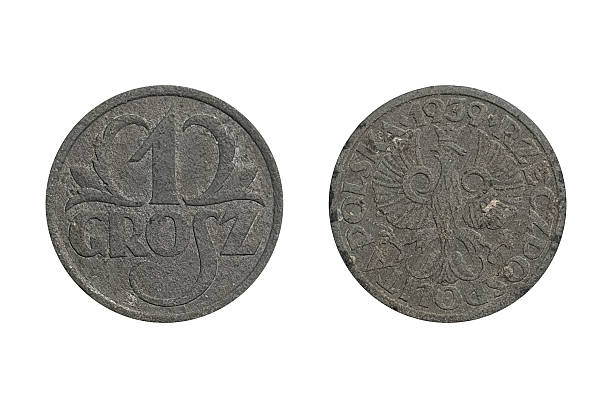 istock Polish Coin 1 Grosz 1939 on White Background 2231129202