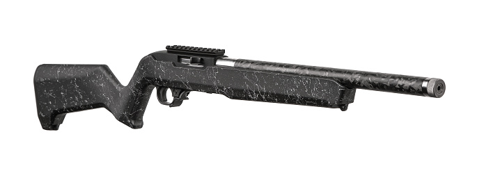 Modern Semi Automatic Rifle A Dark Modern Semiautomatic Rifle With A Patterned Stock And Barrel ...