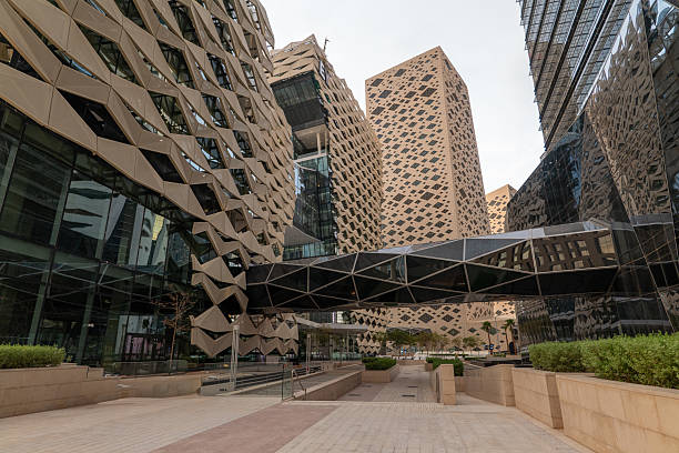 istock Unique Geometric Architecture and Skybridge in KAFD, Riyadh. 2231142760