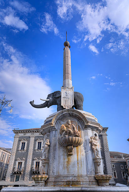 The Elephant Fountain, located in the center of Piazza del Duomo in the Sicilian city of Catania, has become the emblem of the city.