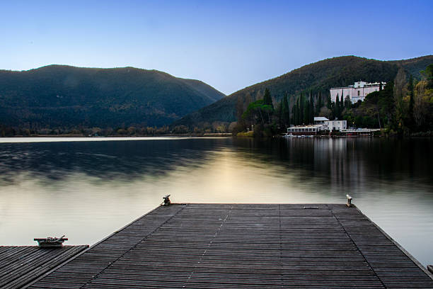 istock Pier on Lake Piediluco at dusk 2231159869