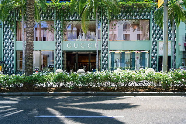 Gucci luxury boutique on Rodeo Drive stock photo