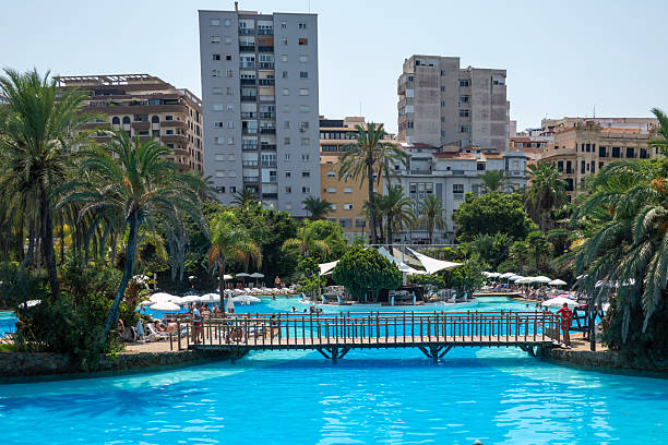 Ceuta autonomous city of Spain on the North African coast - August 17, 2025: Stunning view from the Mediterranean Maritime Park, in Ceuta, Spain.