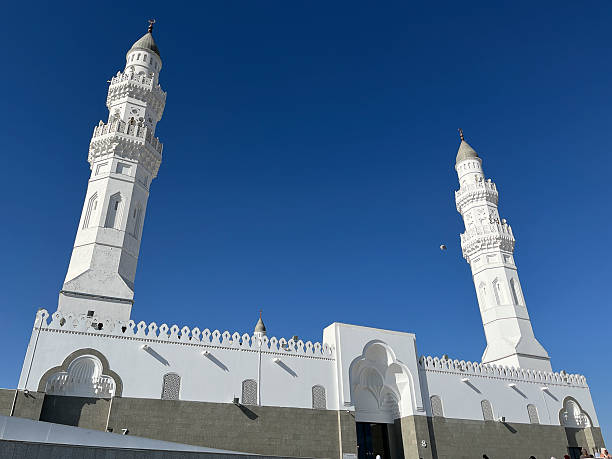 istock Panoramic View of Quba Mosque with Minarets in Medina 2231161747