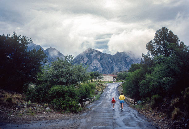 Big Bend NP - Mother & Daughter on Chisos Basin Road - 1984
