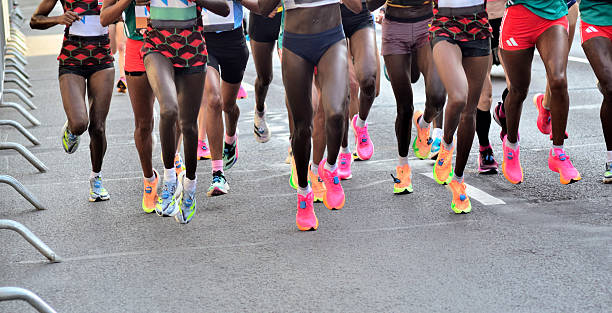 At an all female race held on the streets of Budapest, Hungary.
