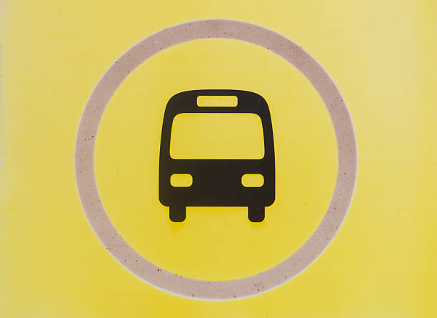 Close-up of the bus stop