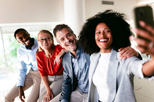 istock Business team taking a selfie in the office 2231193828
