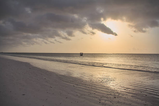 Sunset over Indian ocean during golden hour
