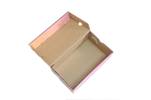 Cardboard Box Isolated on White Background  Corrugated Brown Packaging