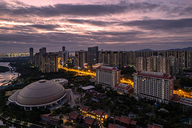 istock A bird's-eye view of urban architecture before dawn 2231216225