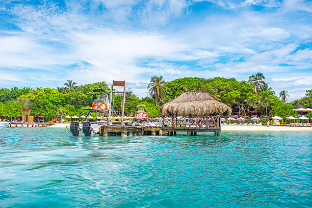istock Tropical Dock at Rosario Island 2231223574