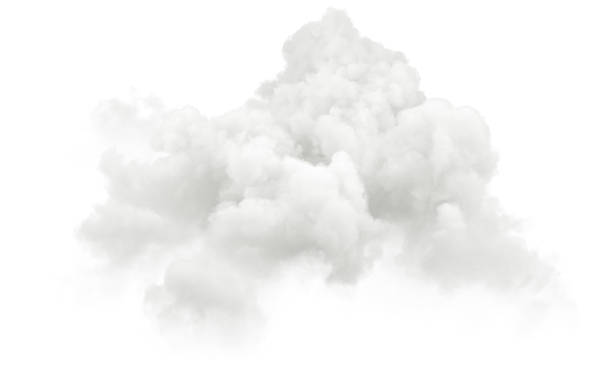 istock Steam clean clouds realistic cutout on white backgrounds 3d illustrations 2231226278