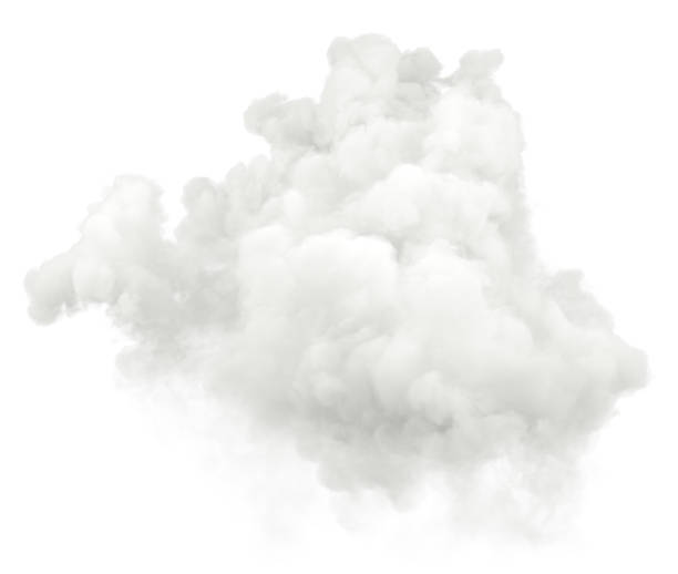 istock Formation clear clouds shapes on white backgrounds 3d illustrations 2231226284