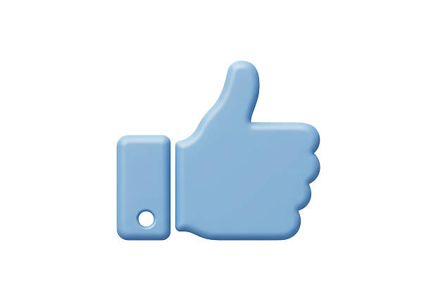 istock Isolated Blue Thumbs Up Icon for Positive Approval 2231240570