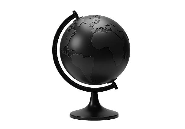istock Isolated Sleek Black Globe Representing World Geography 2231240644