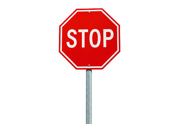 istock Isolated Classic Red Stop Sign for Traffic Safety 2231240656