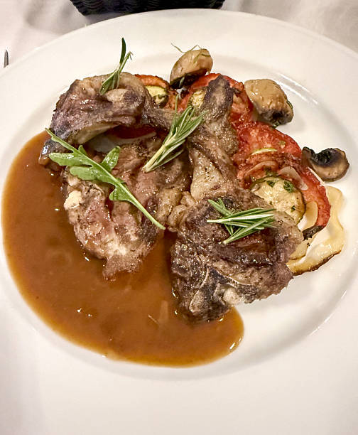 istock Grilled lamb cutlets in gravy 2231242091