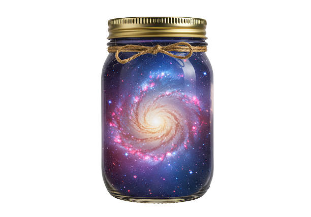 istock Isolated Galaxy in a Mason Jar with Twine 2231242225