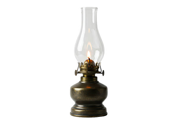 istock Isolated Vintage Oil Lamp Lit with Flame 2231242240