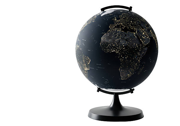 istock Isolated Globe at Night with City Lights 2231242246