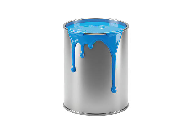istock Isolated Paint Can with Dripping Blue Paint 2231242396