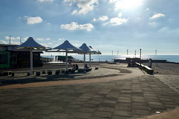 istock Gwakji Beach Plaza and Wind Farm 2231245525