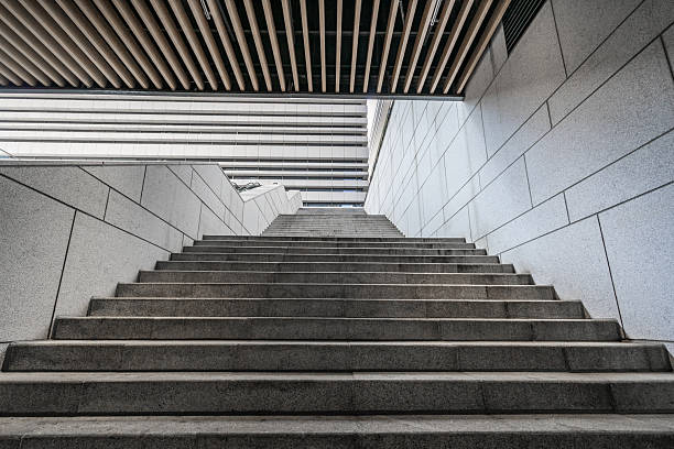 istock Cement steps background to the office building. 2231248079