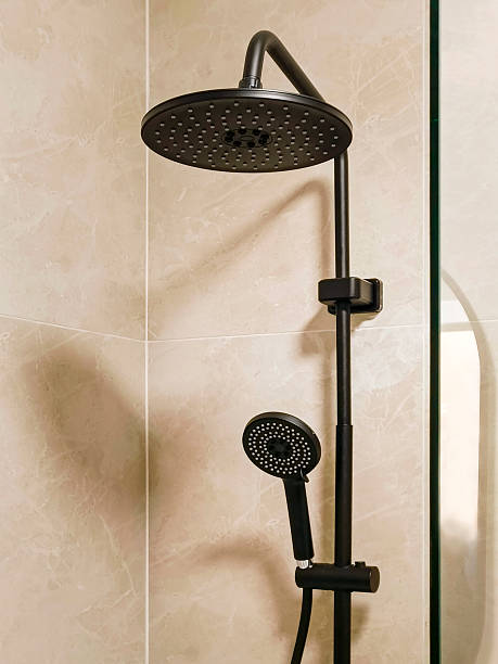 istock Modern shower system close-up. Vertical photo. 2231251644