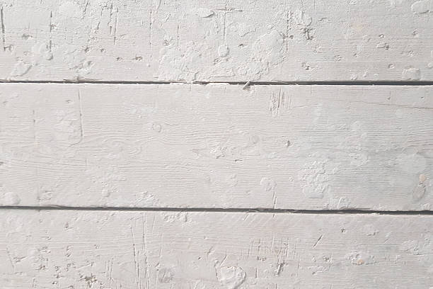 Old white painted exfoliate rustic bright light wooden texture. Wood background shabby