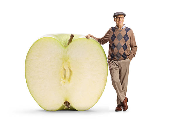 Fresh Red Apple Standing On A White Background, Highlighting Its Natural Color, Healthy Appearance, And Nutritional Symbolism, Ideal For Concepts Related To Wellness, Diet, And Organic Food.
