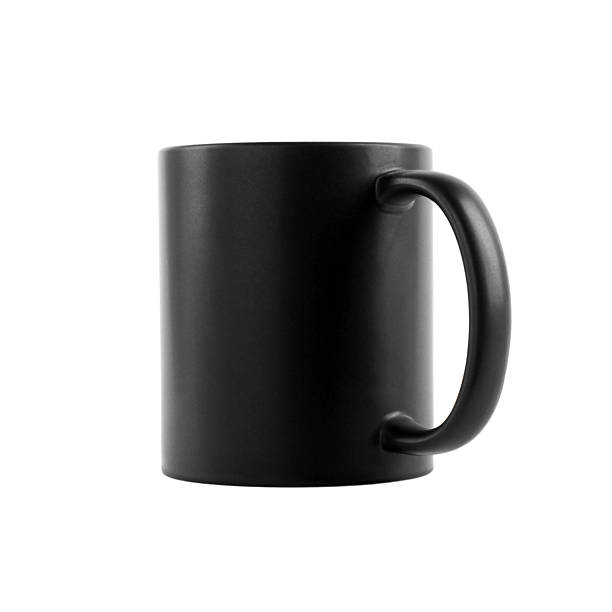 istock One blank black ceramic mug isolated on white. Mockup for design 2231282078