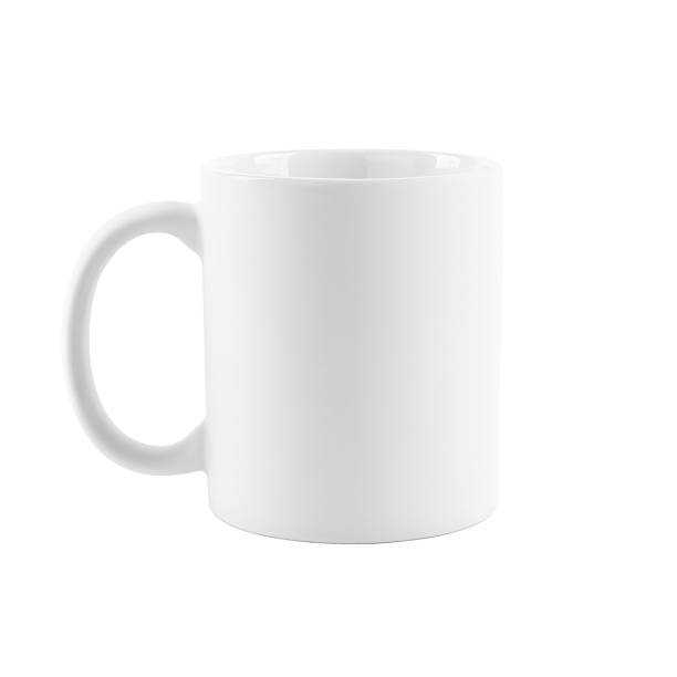 istock One blank ceramic mug isolated on white. Mockup for design 2231282100