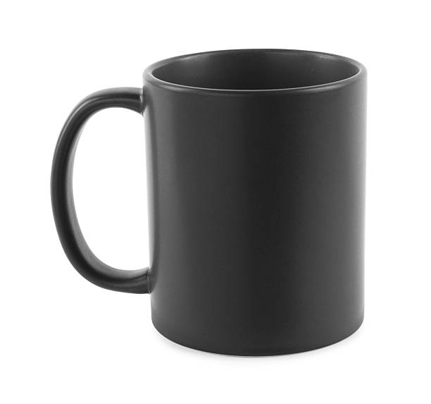 istock One blank black ceramic mug isolated on white. Mockup for design 2231282147