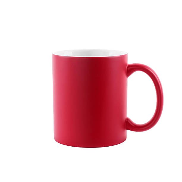 istock One blank red ceramic mug isolated on white. Mockup for design 2231282165