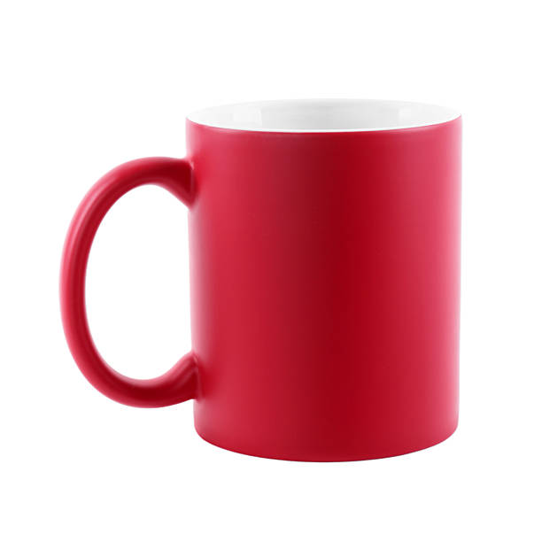 istock One blank red ceramic mug isolated on white. Mockup for design 2231282206