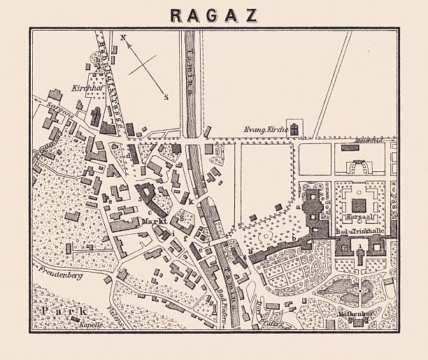 istock Historical map of Bad Ragaz, Switzer5land, wood engraving, published 1893 2231284343