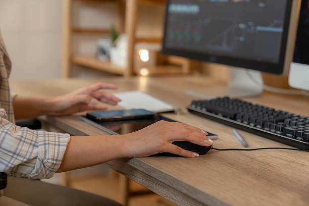 istock Freelance Female Photographer Editing Photos at Home Studio Workspace 2231288008